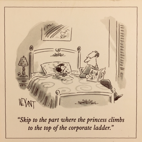 Skip to the part where the princess climbs to the top of the corporate ladder.