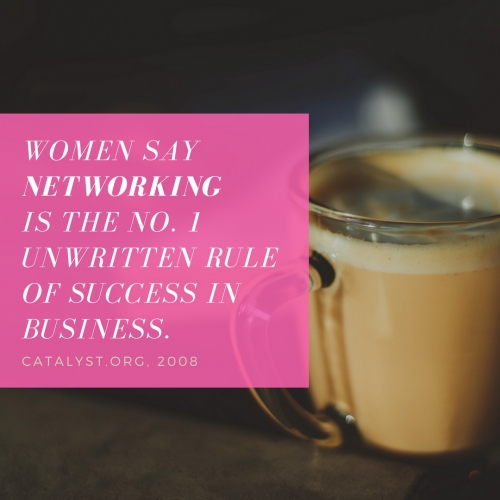 Women say networking is the No. 1 unwritten rule of success in business. Catalyst.org, 2008